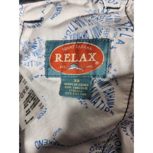 Tommy Bahamas Relax  Shorts Men Size 33 Blue Flat Front Side Pockets 9” Inseam - Picture 5 of 7